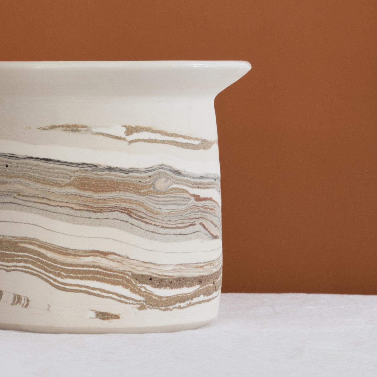 Nerikomi Collar Vase