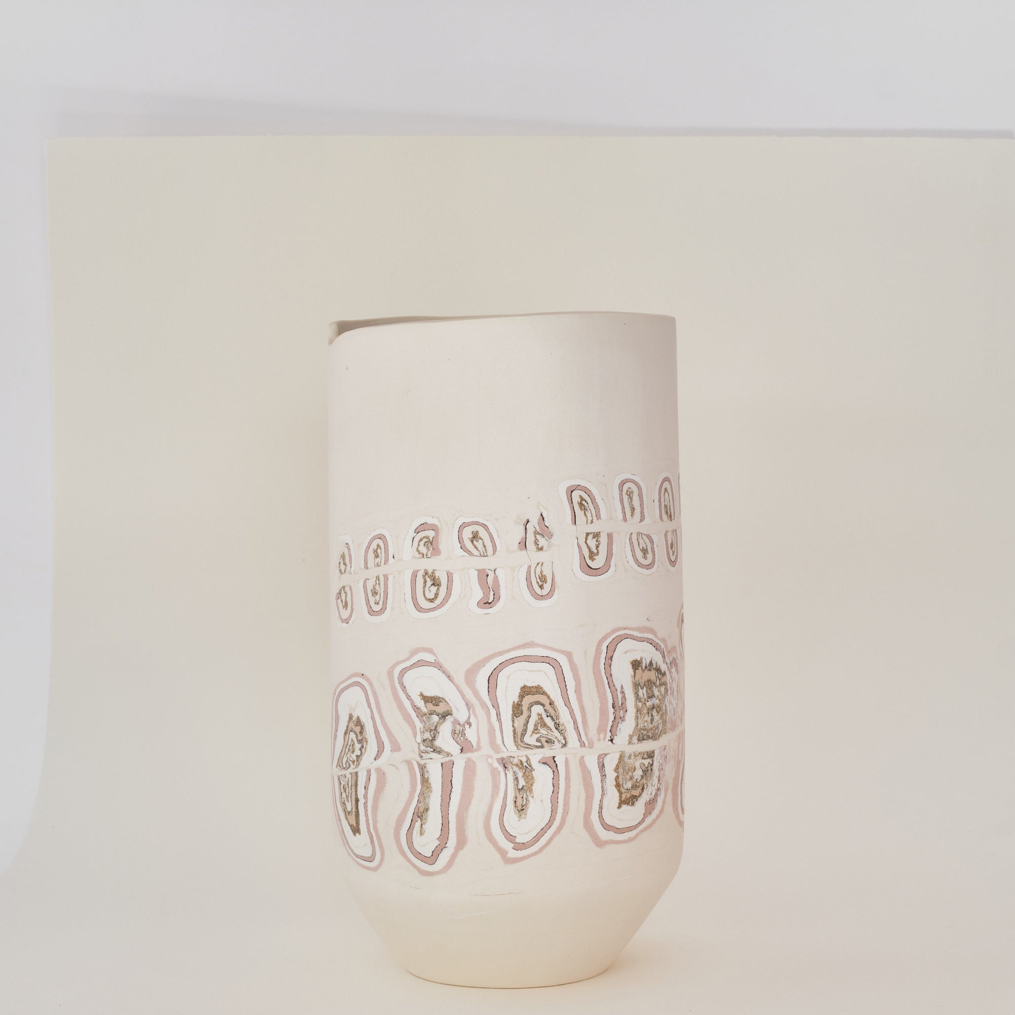 Tall Tubular Nerikomi Vase