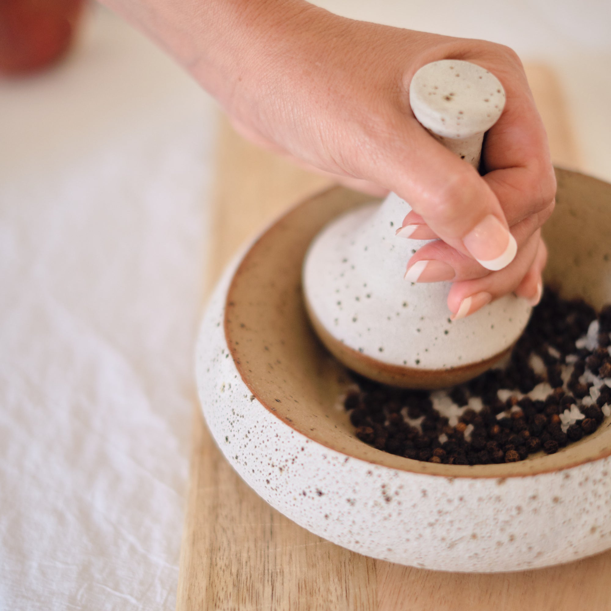 Blanched Grinding Nest