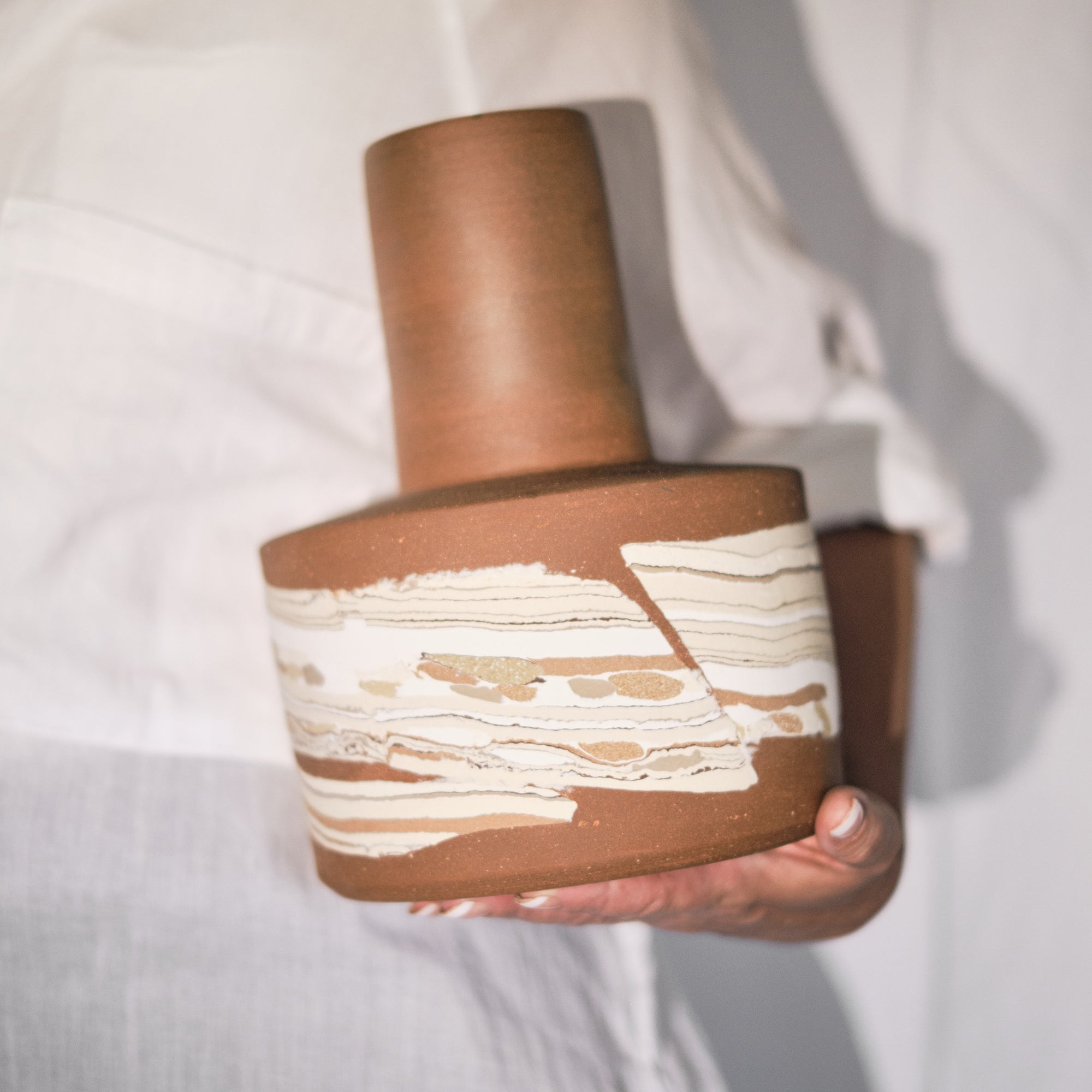 Retro Nerikomi Vase