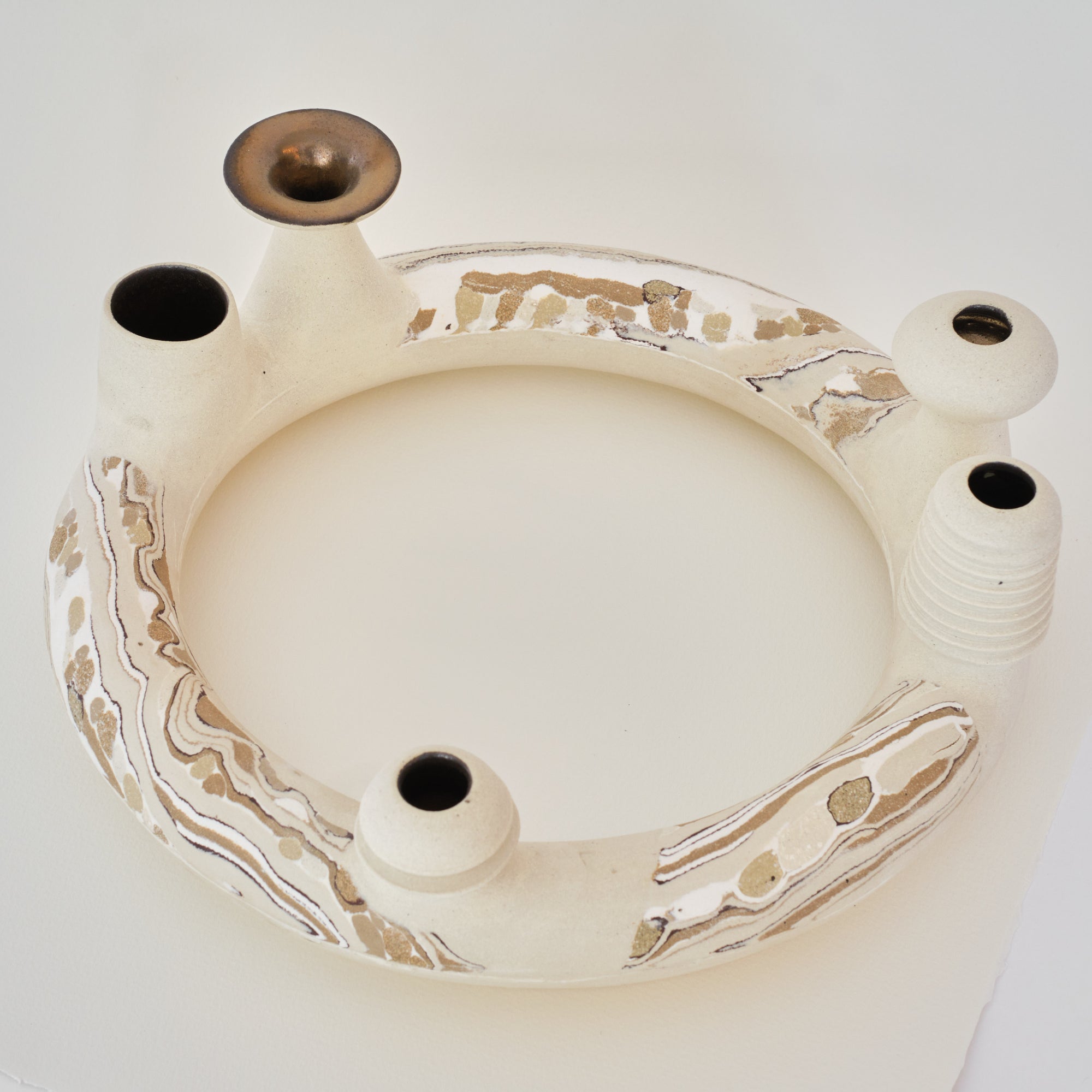 Large One-off Nerikomi Ring Vase