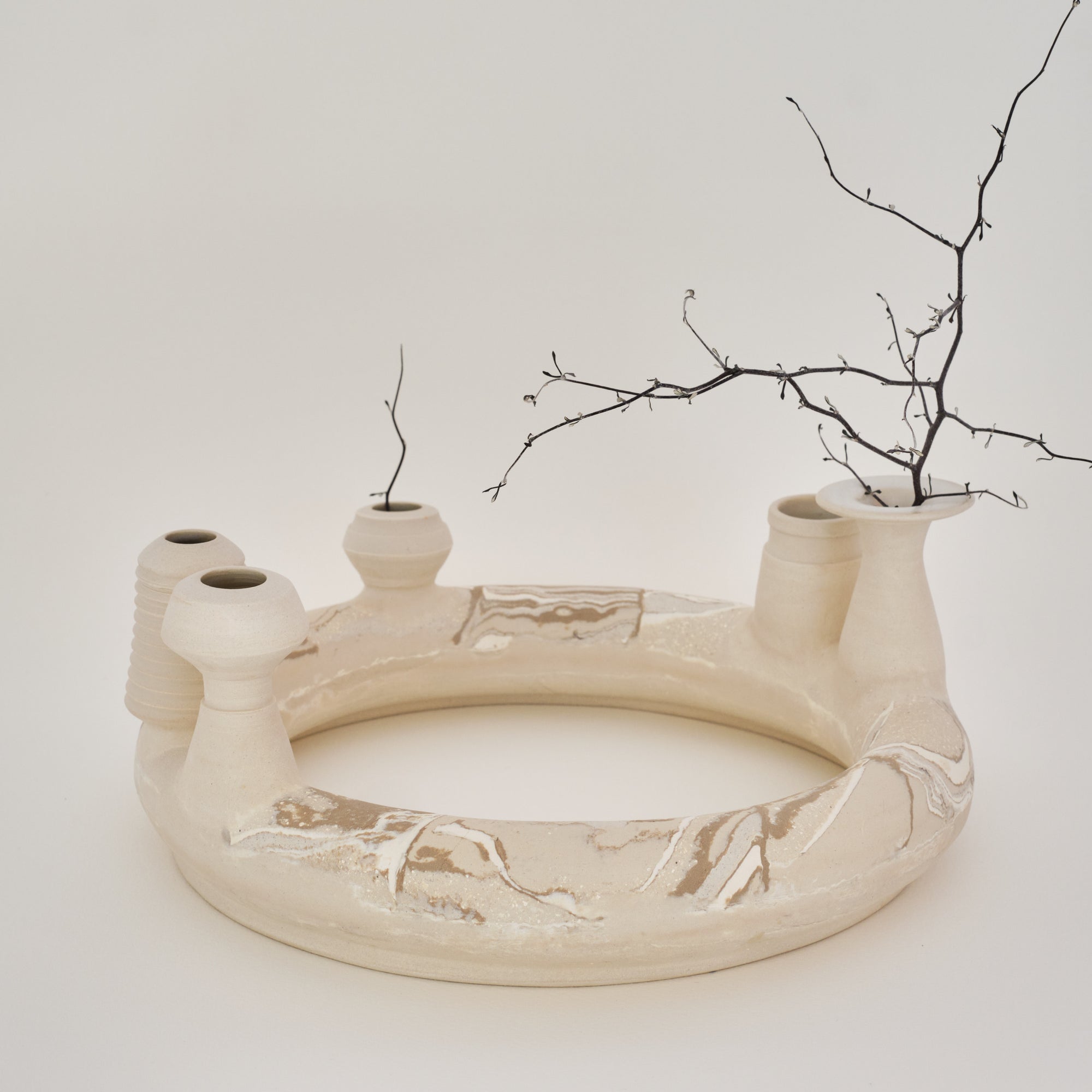 Large One-off Nerikomi Ring Vase