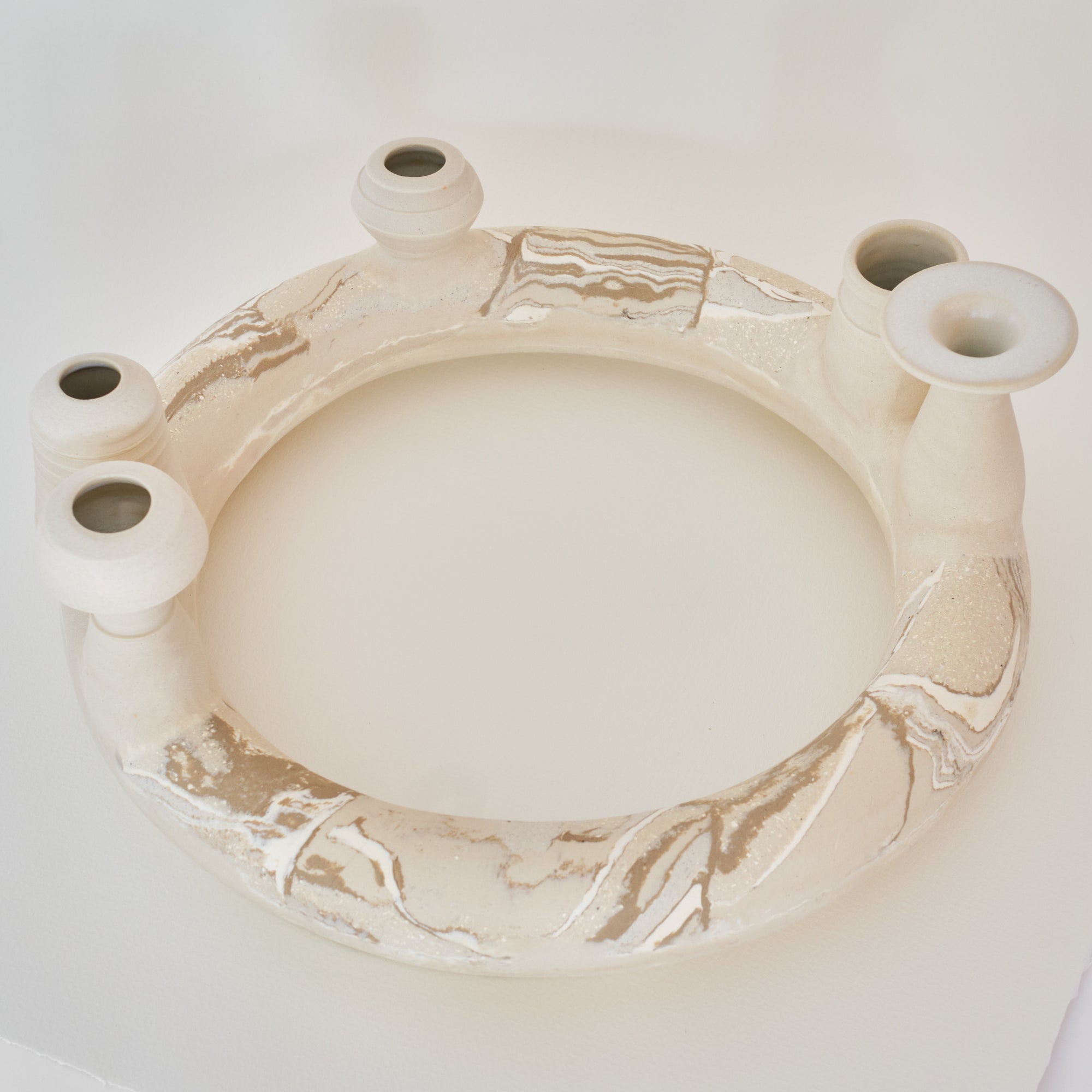 Large One-off Nerikomi Ring Vase