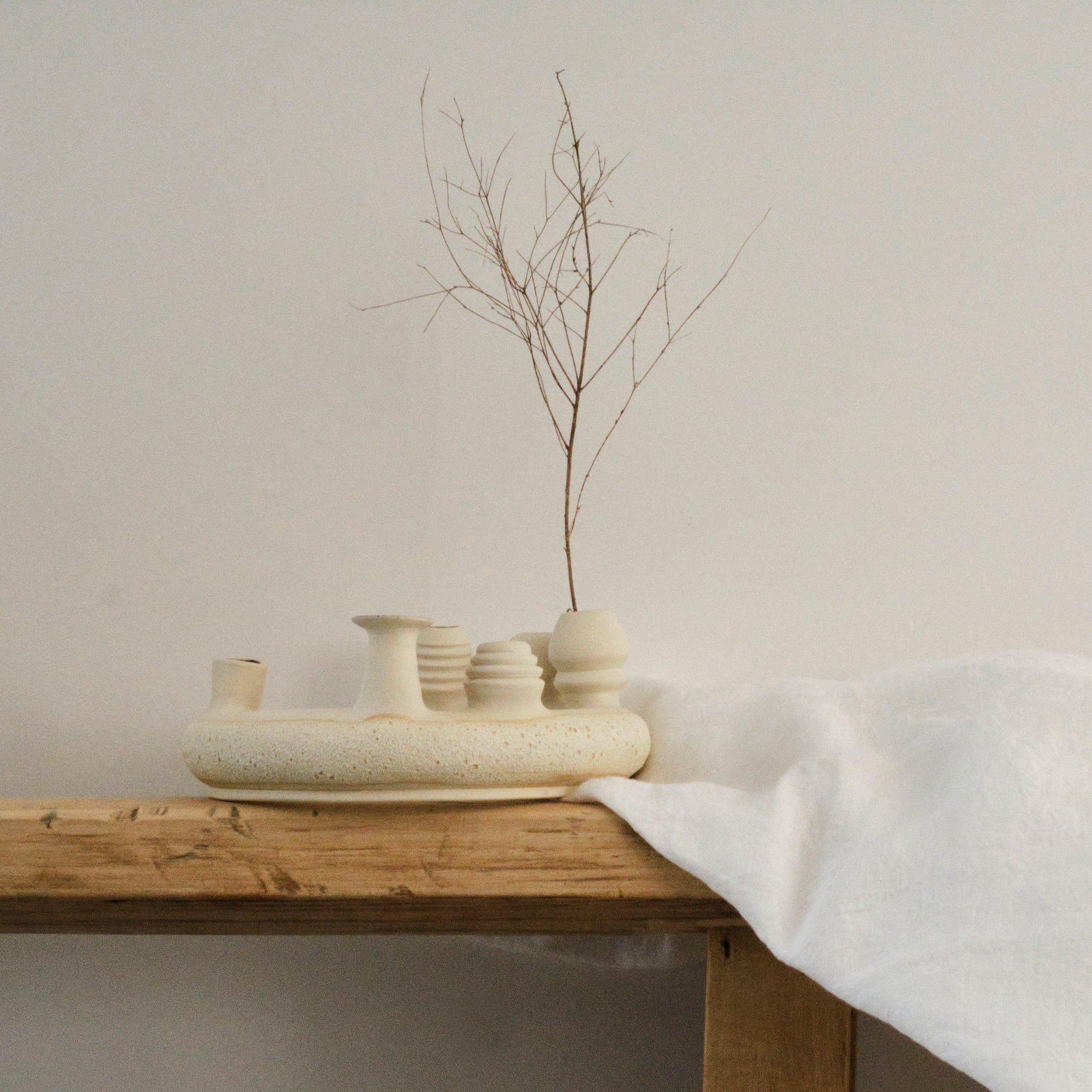 Sandstone Flower Ring Vase